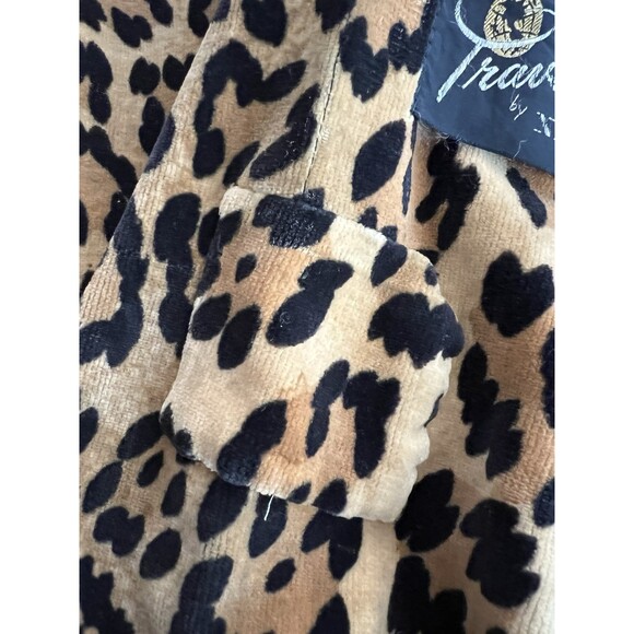 Vintage Women's Leopard Cheetah Print Plush Medium Length Over Coat Size Medium - Picture 11 of 16